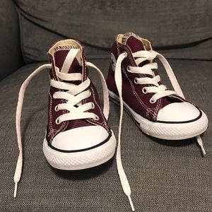 Maroon or burgundy converse